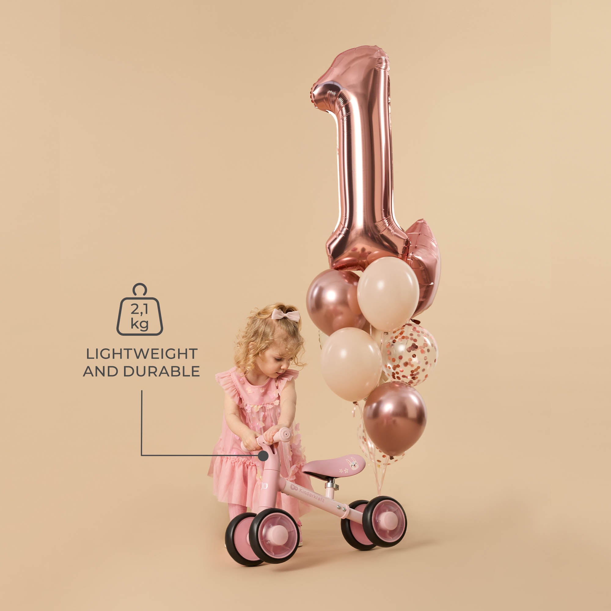 Kinderkraft CUTIE FLASH ride on PINK