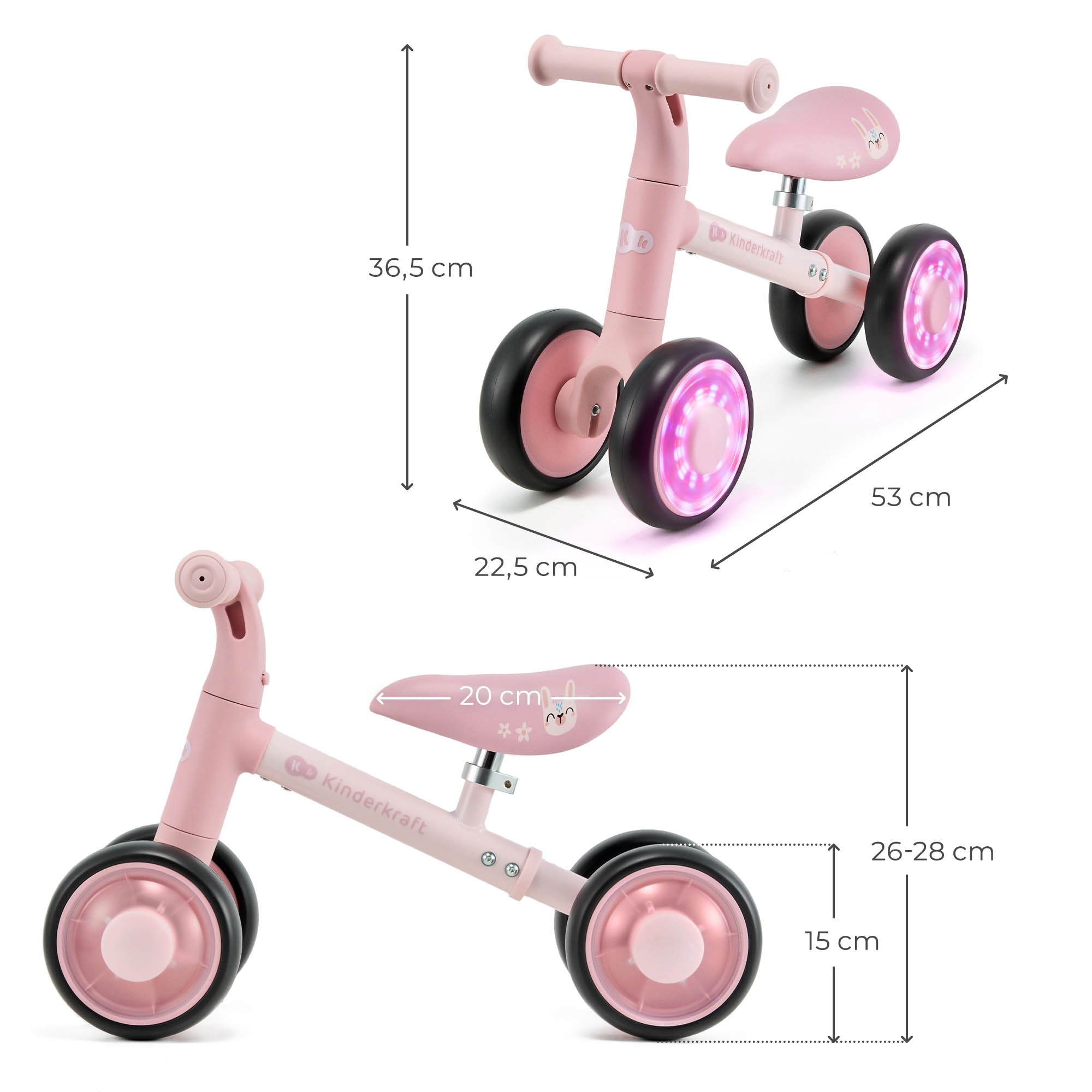 Kinderkraft CUTIE FLASH ride on PINK