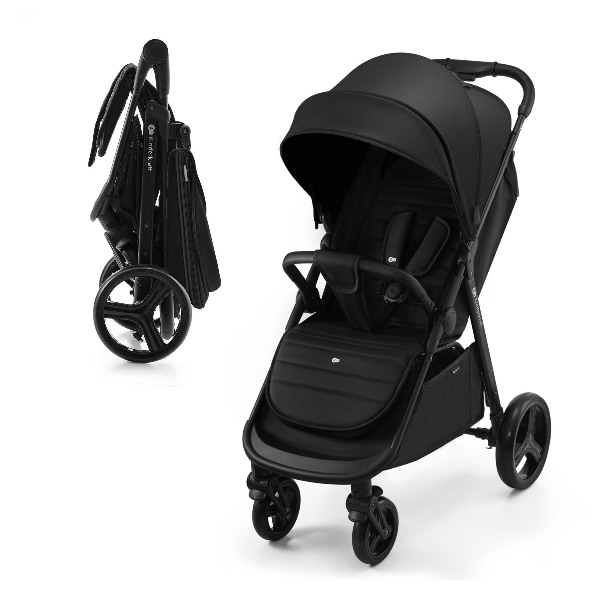 KinderKraft RINE бебешка количка CLASSIC BLACK