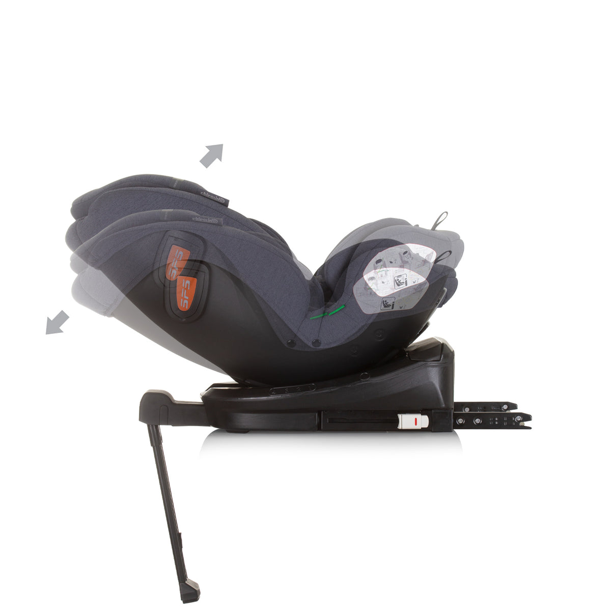 Chipolino Столче за кола 360 I-size 40-150 ТОРИНО гранит