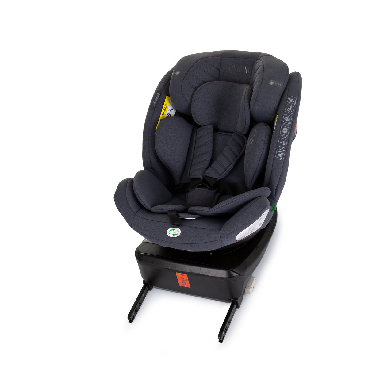 Chipolino Столче за кола 360 I-size 40-150 ТОРИНО гранит