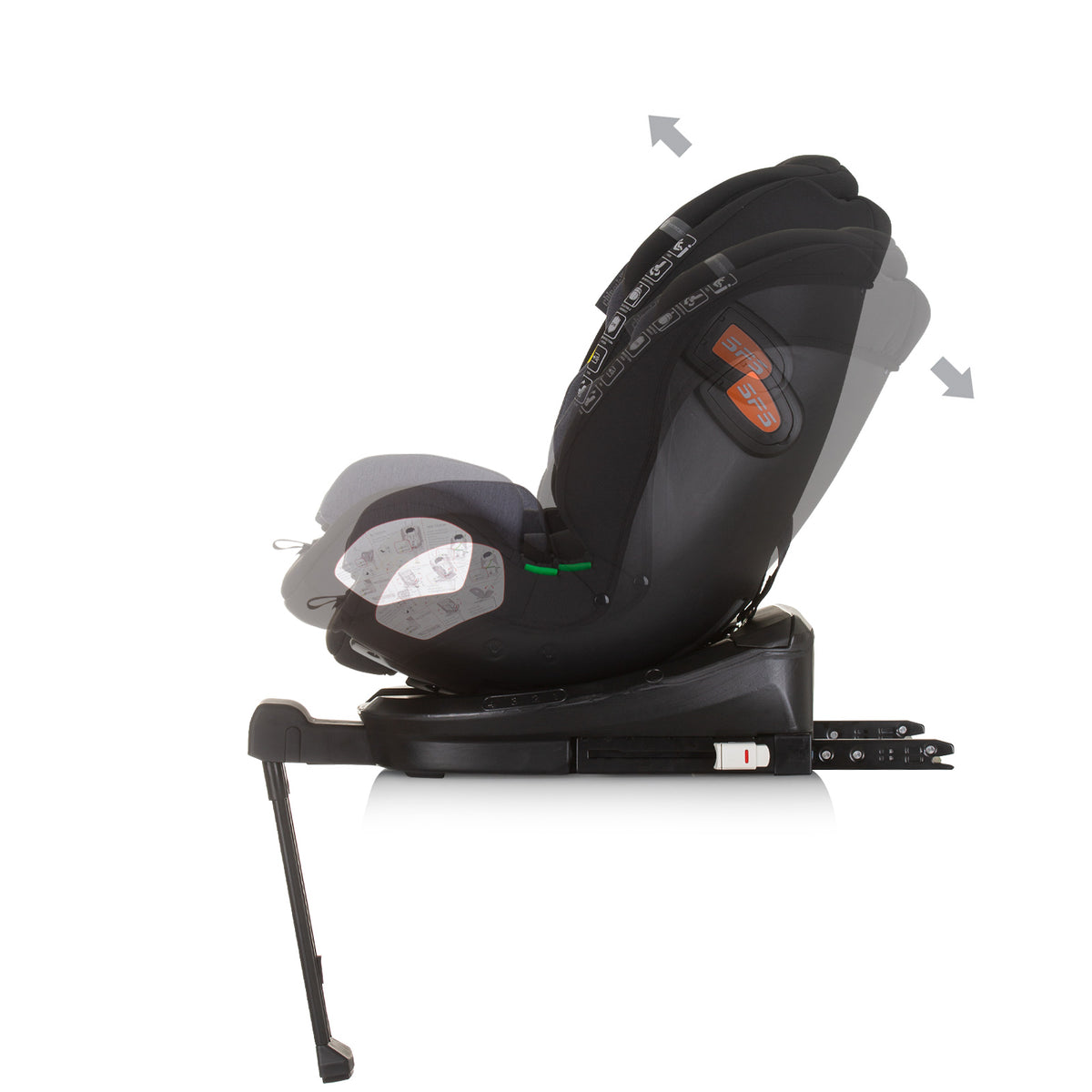 Chipolino Столче за кола 360 I-size 40-150 ТОРИНО обсидиа