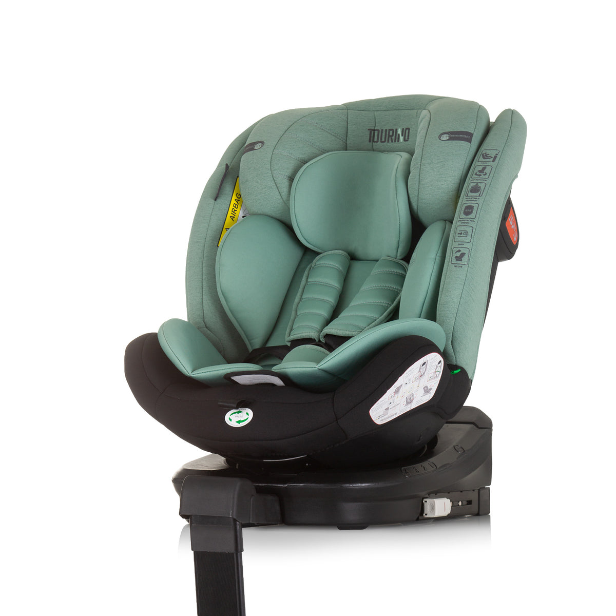 Chipolino Столче за кола 360 I-size 40-150 ТОРИНО зелено