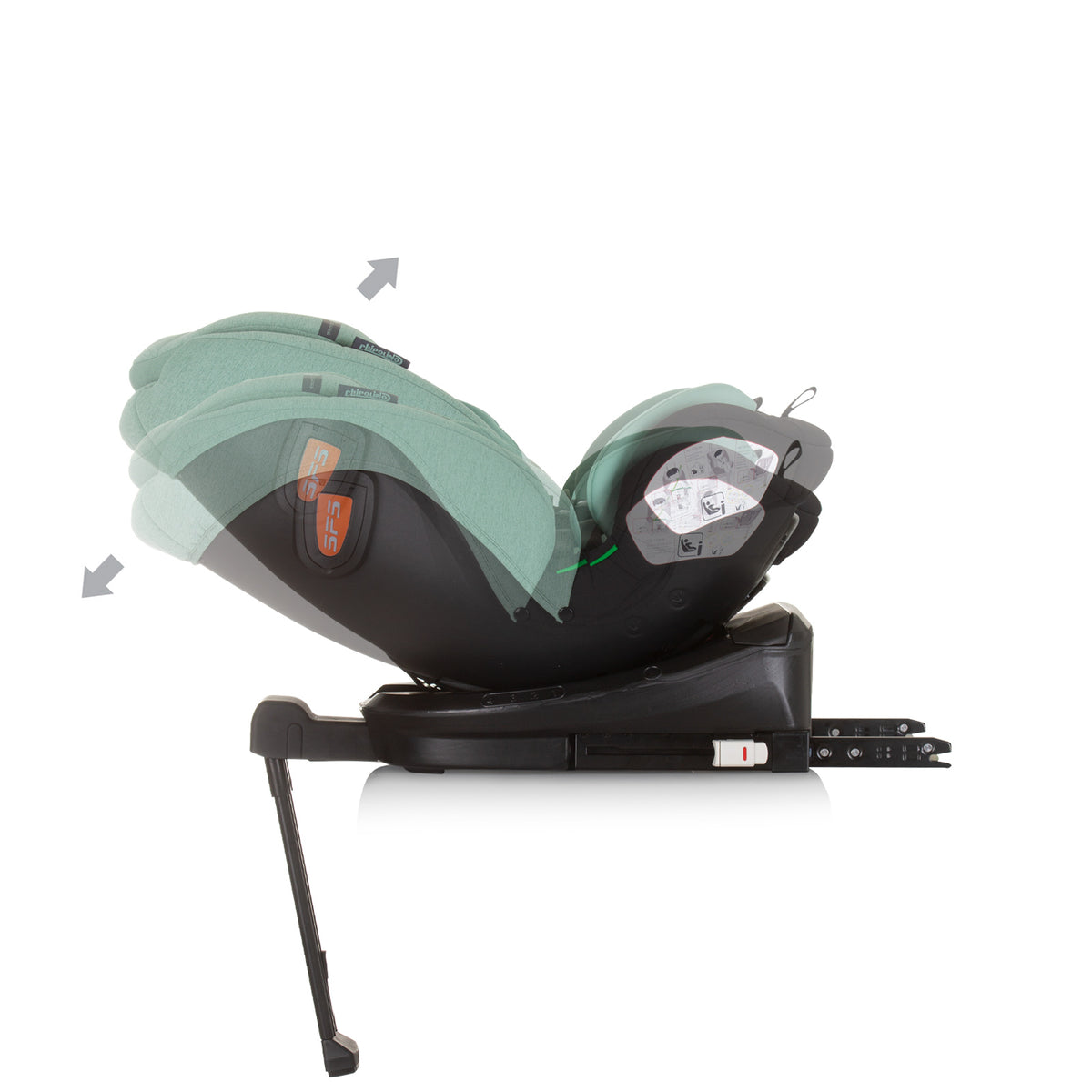 Chipolino Столче за кола 360 I-size 40-150 ТОРИНО зелено