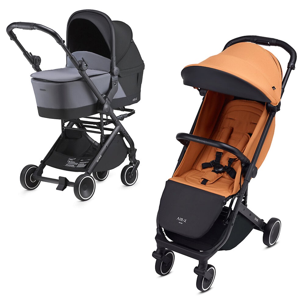 Anex-бебешка количка 2в1 Air-X Toffee + черен кош за новородено