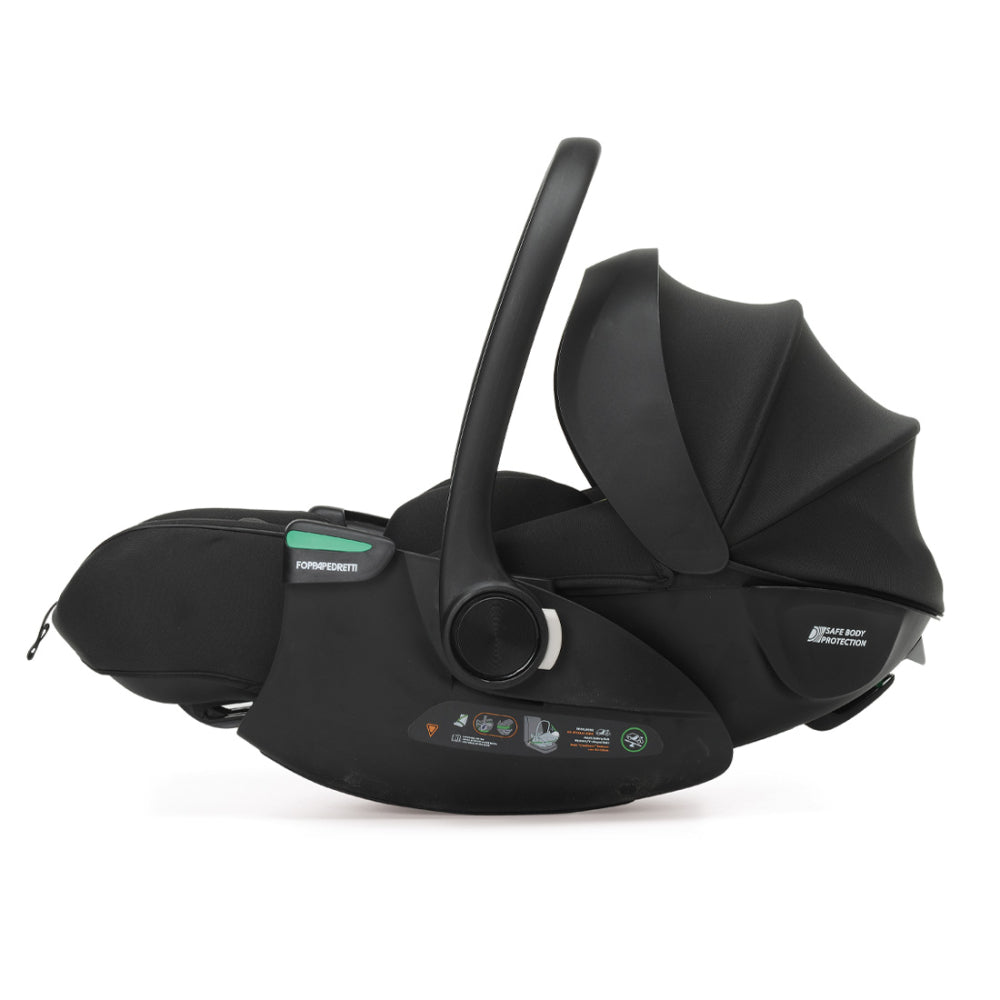 Комплект столче за кола Foppapedretti 3 в 1 Disk Grow i-Size + база Disk i-Size + столче Disk Infant i-Size ebony