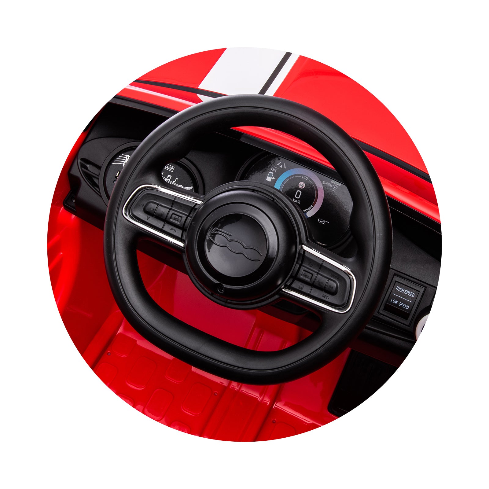 Chipolino Електрическа кола FIAT 500 червена