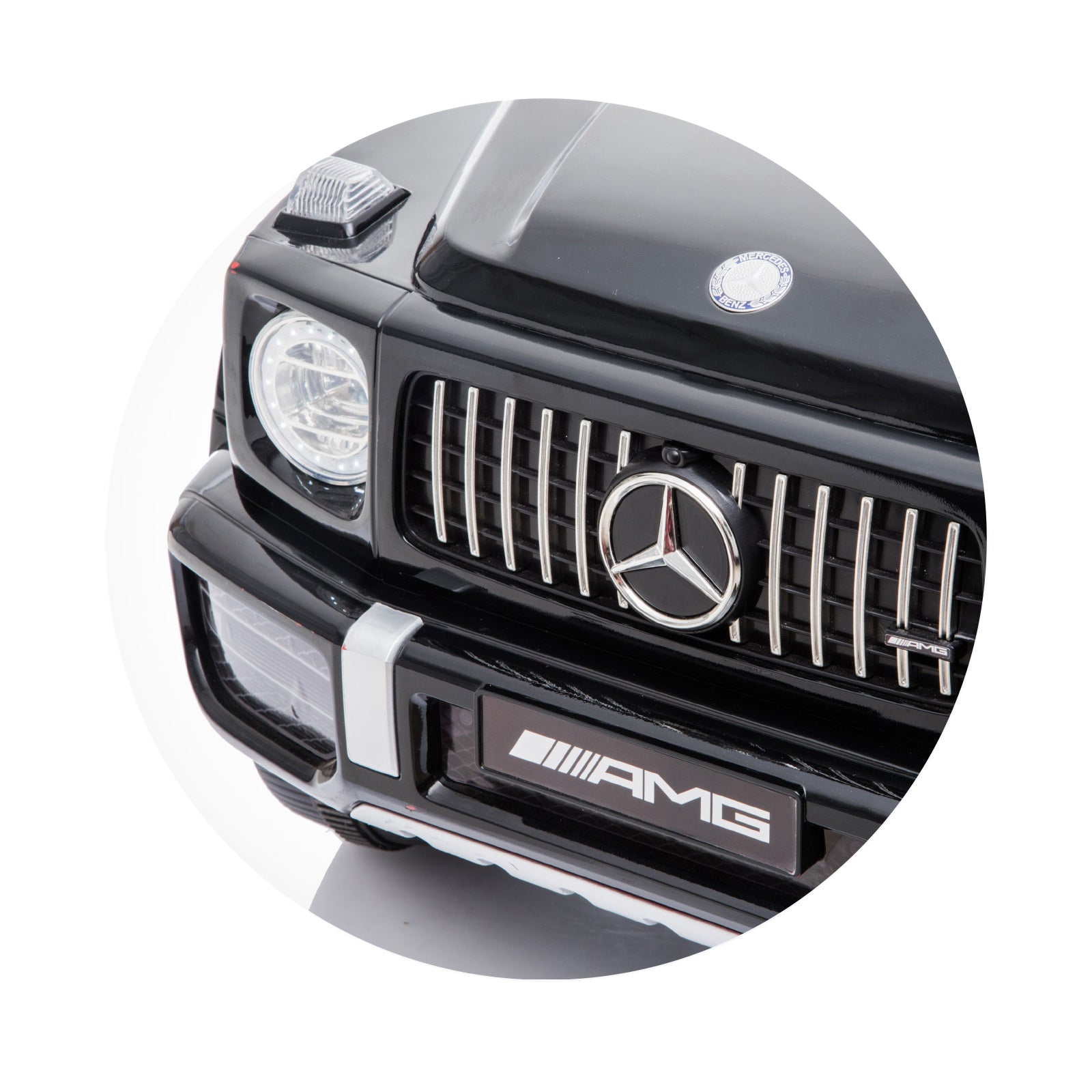 Chipolino Джип MercedesAMG G63 черенEVAгуми,коженa