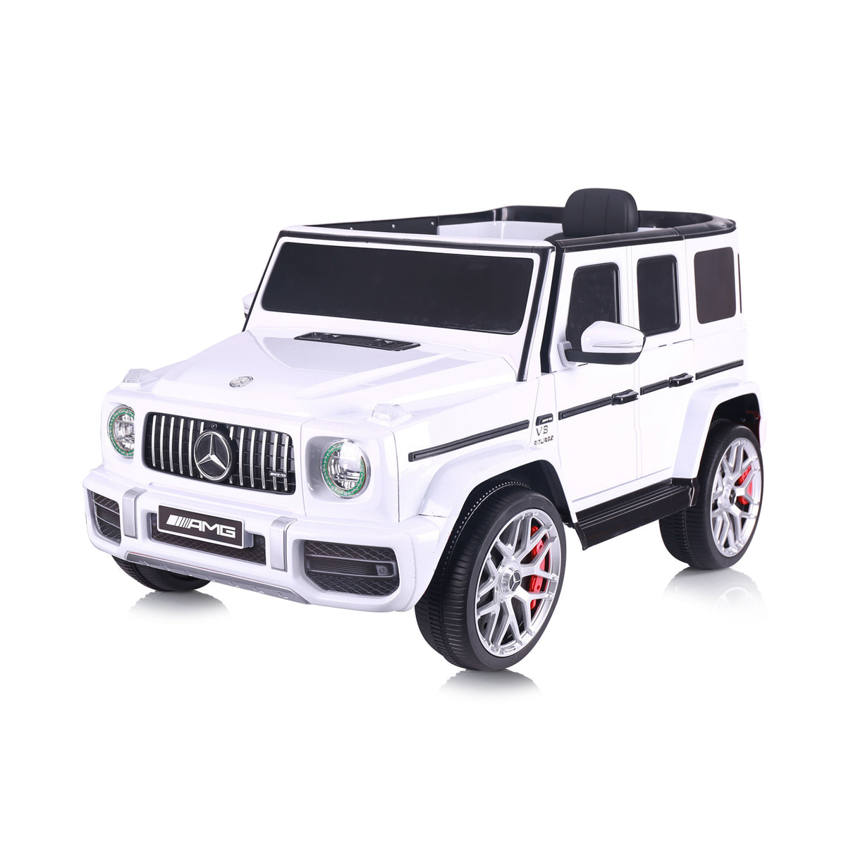 Chipolino Джип Mercedes AMG G63 бял, EVA гуми, кожена