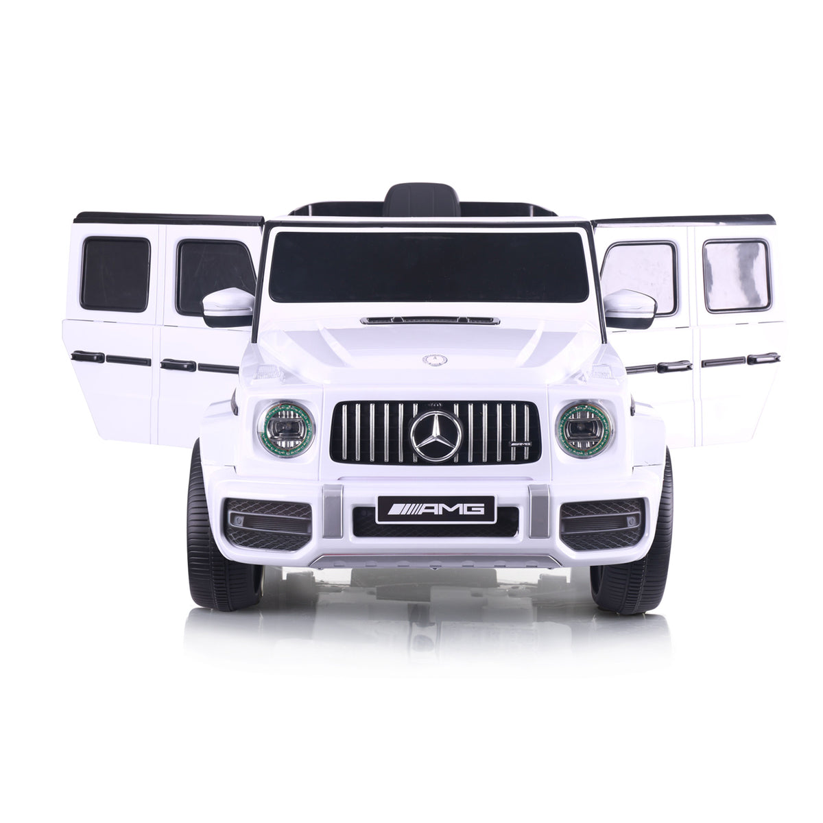 Chipolino Джип Mercedes AMG G63 бял, EVA гуми, кожена