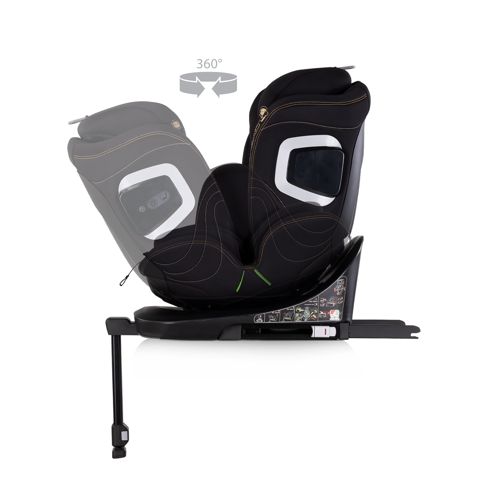 Chipolino Столче за кола360 I-size 40-150 CLIMA AIR къпин