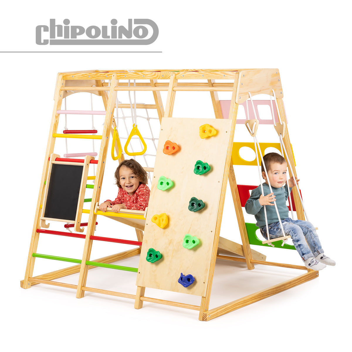 Chipolino Детска играчка за катерене с люлка и черна дъск