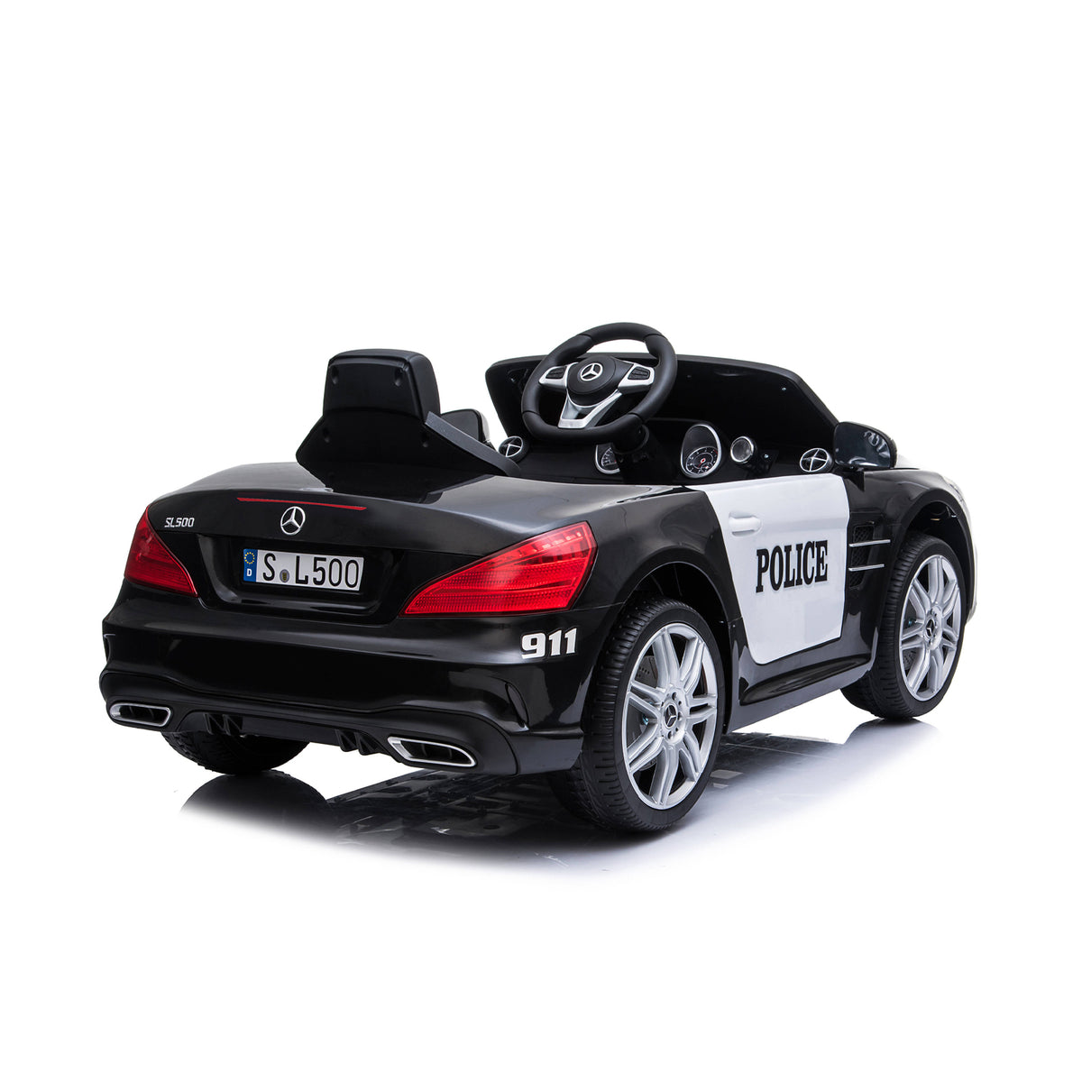 Chipolino Електрическа кола Police Mercedes SL500 черна