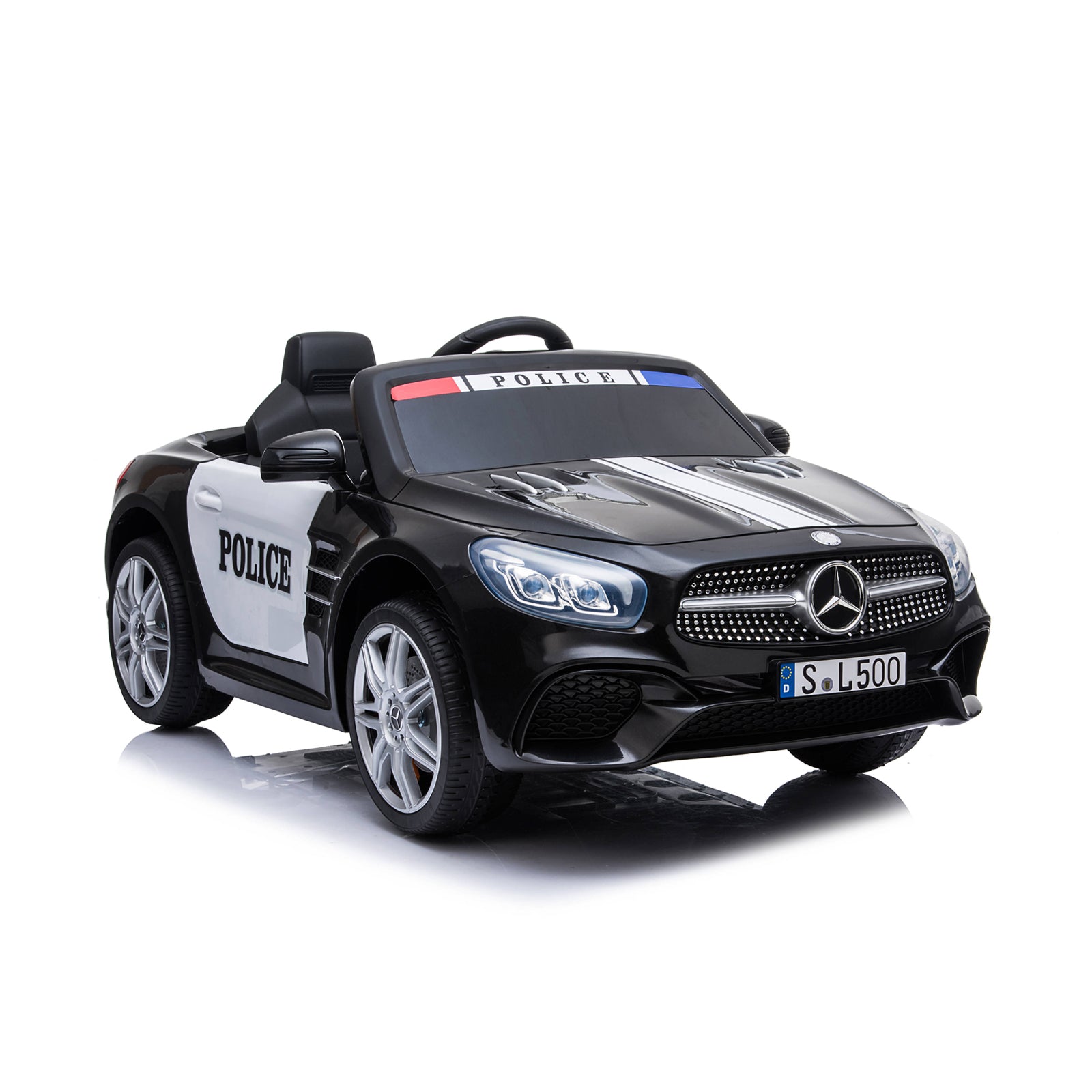 Chipolino Електрическа кола Police Mercedes SL500 черна