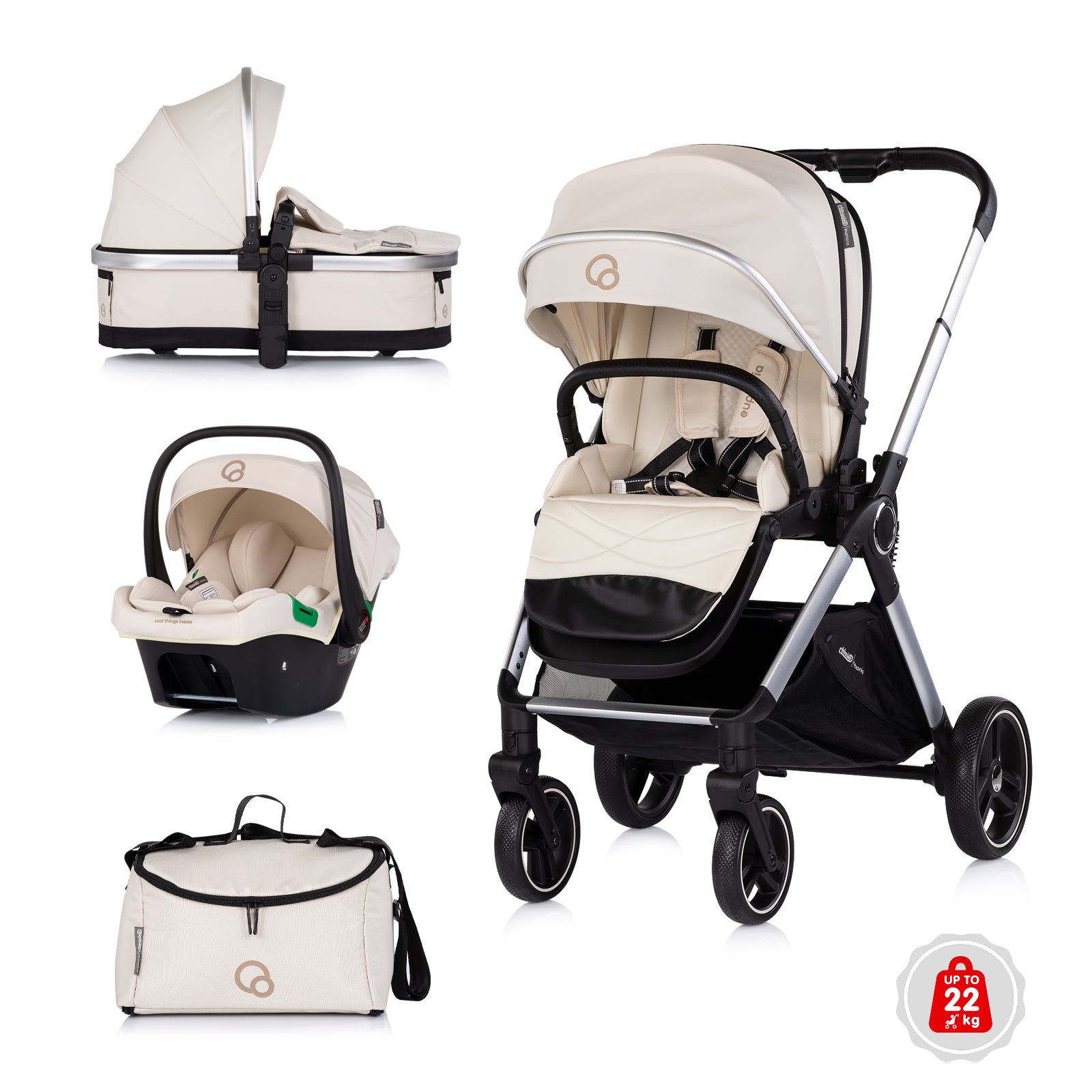 Chipolino Детска количка 3 в1"Еуфория" кашмир