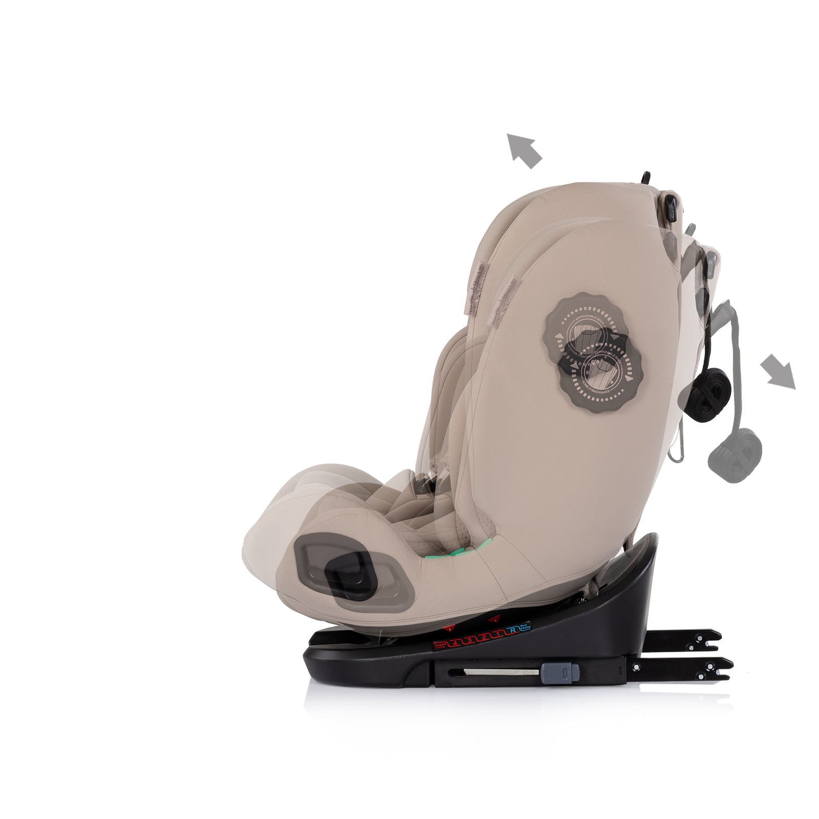 Chipolino Столче за кола360 I-size40-150 Techno iGROW лат
