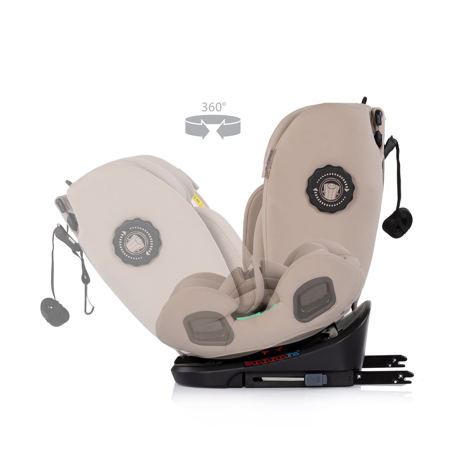 Chipolino Столче за кола360 I-size40-150 Techno iGROW лат
