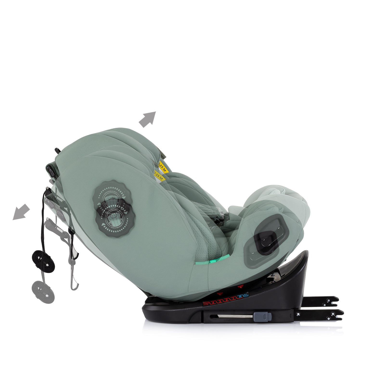 Chipolino Столче за кола360 I-size40-150 Techno iGROW мат