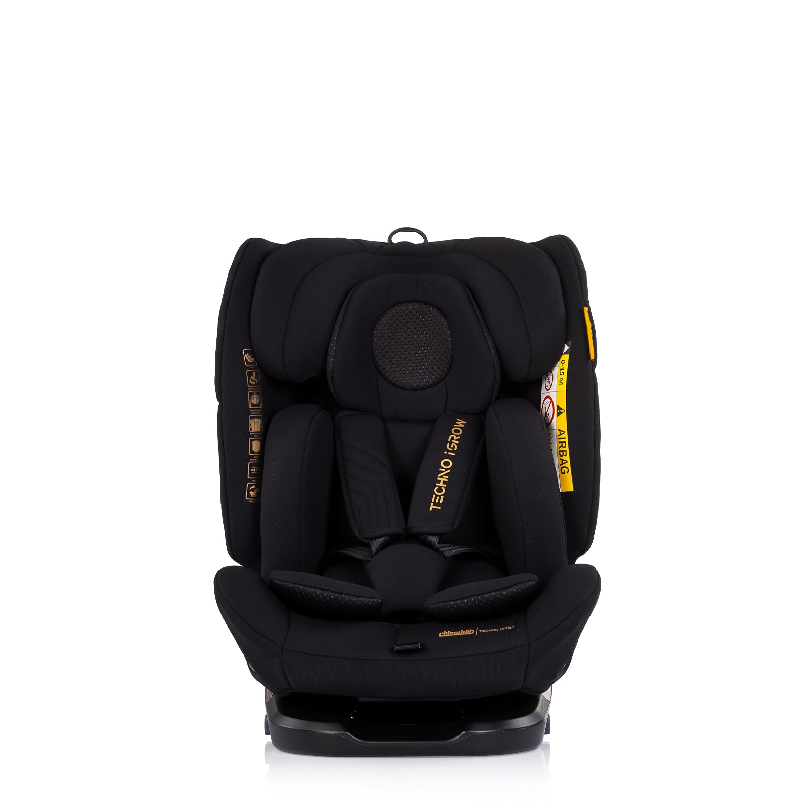 Chipolino Столче за кола360 I-size40-150 Techno iGROW чeр