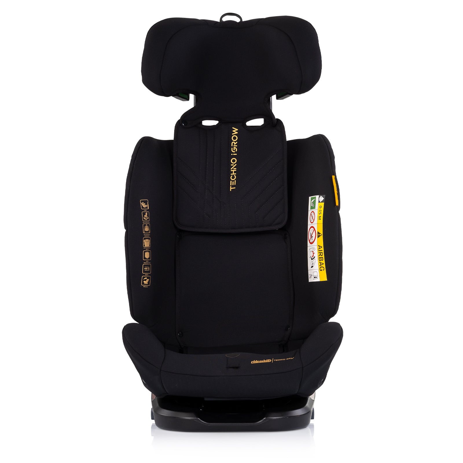 Chipolino Столче за кола360 I-size40-150 Techno iGROW чeр