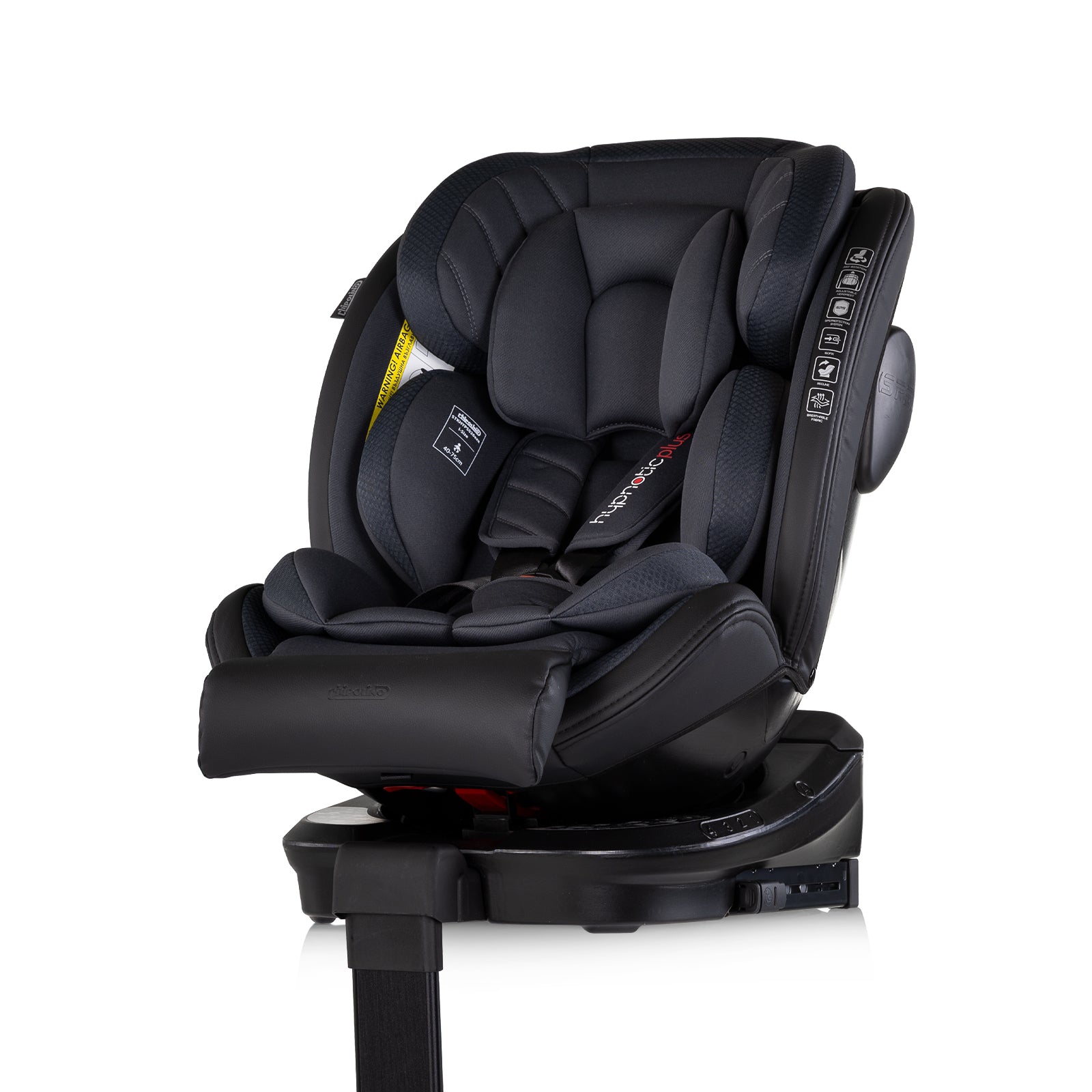 Chipolino Столче за колаI-size 40-150 HYPNOTIC PLUSт.сиво