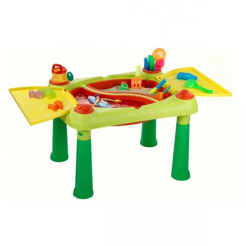 Keter 231588 креативна маса за игра тюркоаз/червена