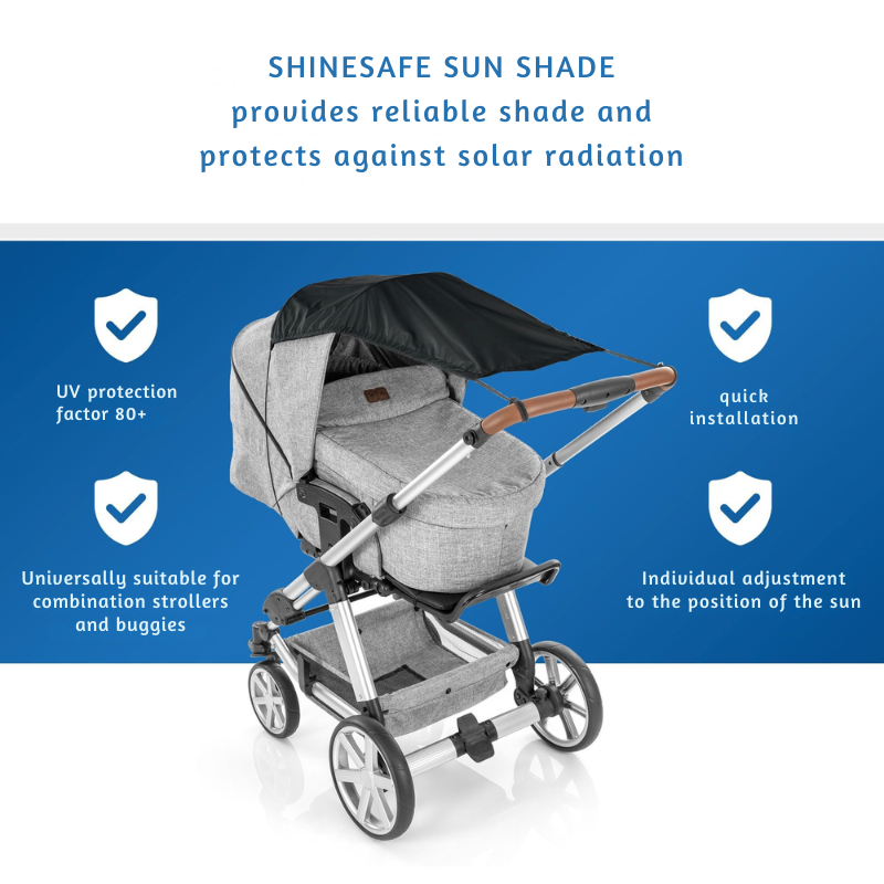 84291 Reer ShineSafe сенник за бебешка количка, черен