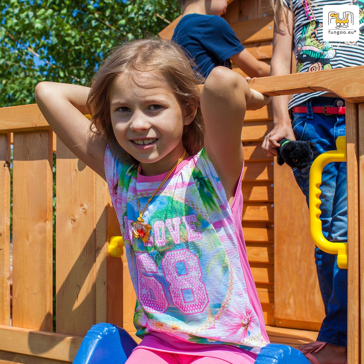 Fungoo 01075 MY HOUSE детска площадка с къщичка с пързалка