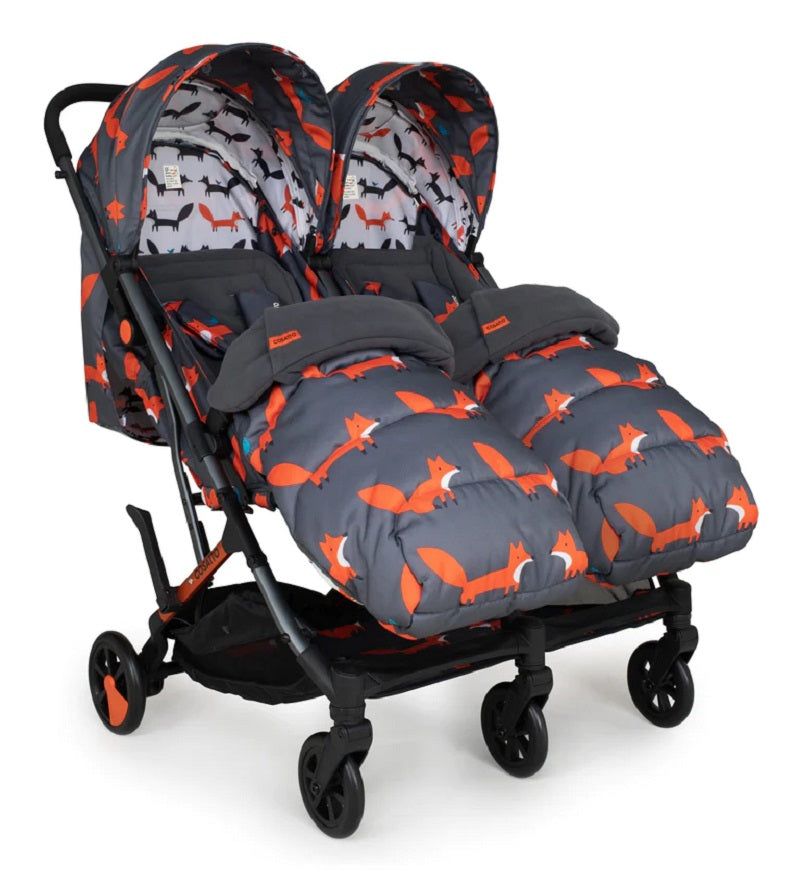 Cosatto CT5359 Woosh Double Charcoal Mr. Fox беб.кол. за близнаци