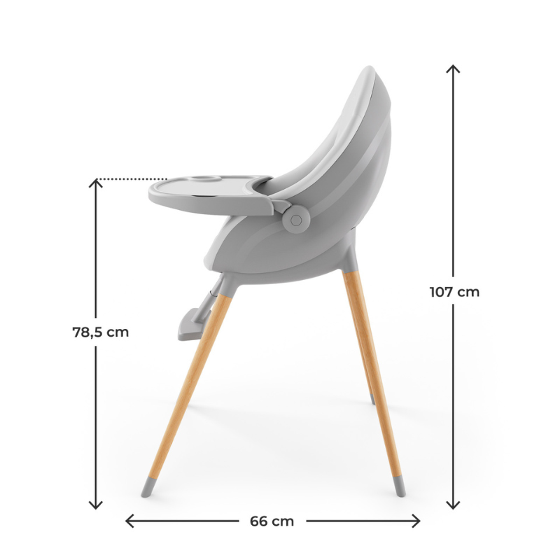 KinderKraft FINI UP столче за хранене GREY