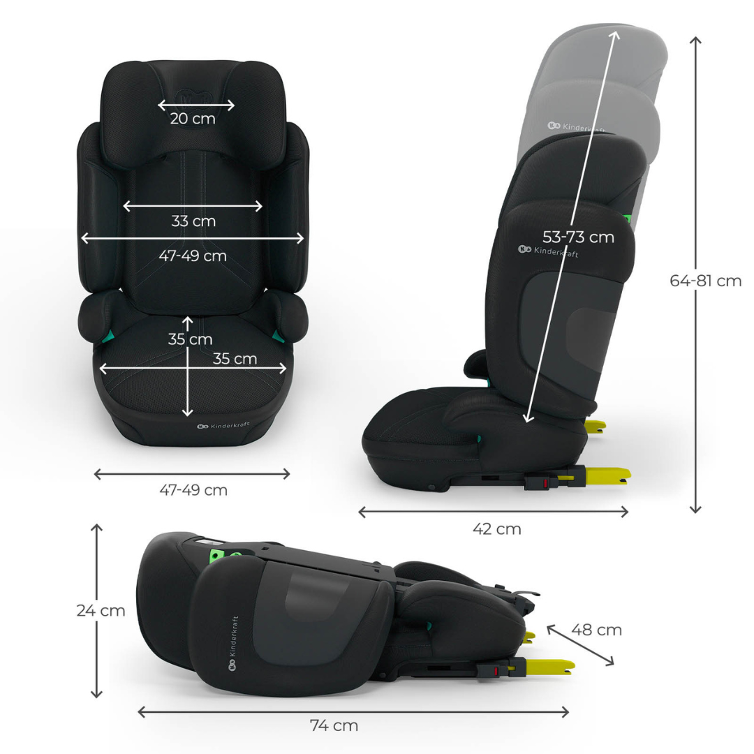 Kinderkraft XPAND 2 PRO столче за кола 100-150 cm GREEN