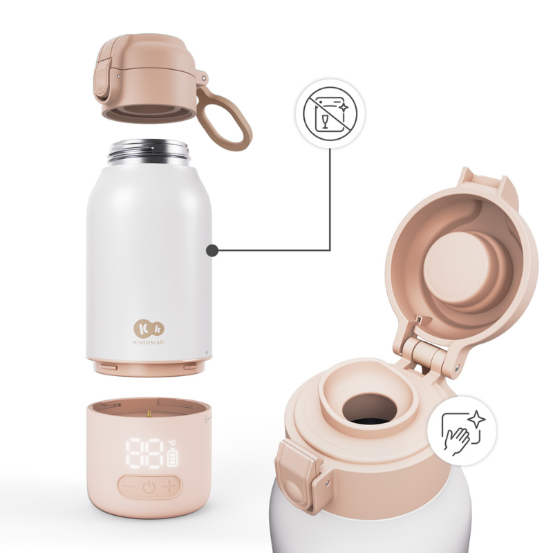 Kinderkraft GAJA термос за подгряване на мляко 2в1 BEIGE