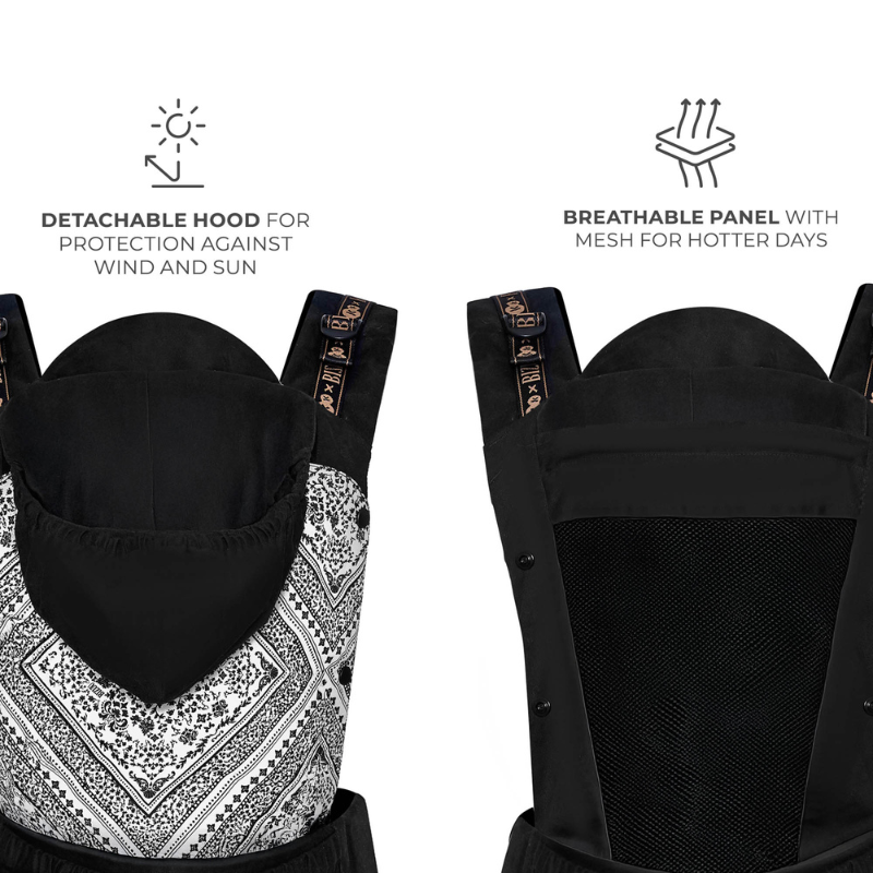 Kinderkraft HUGGY ергономична раница BIZUU lunar black