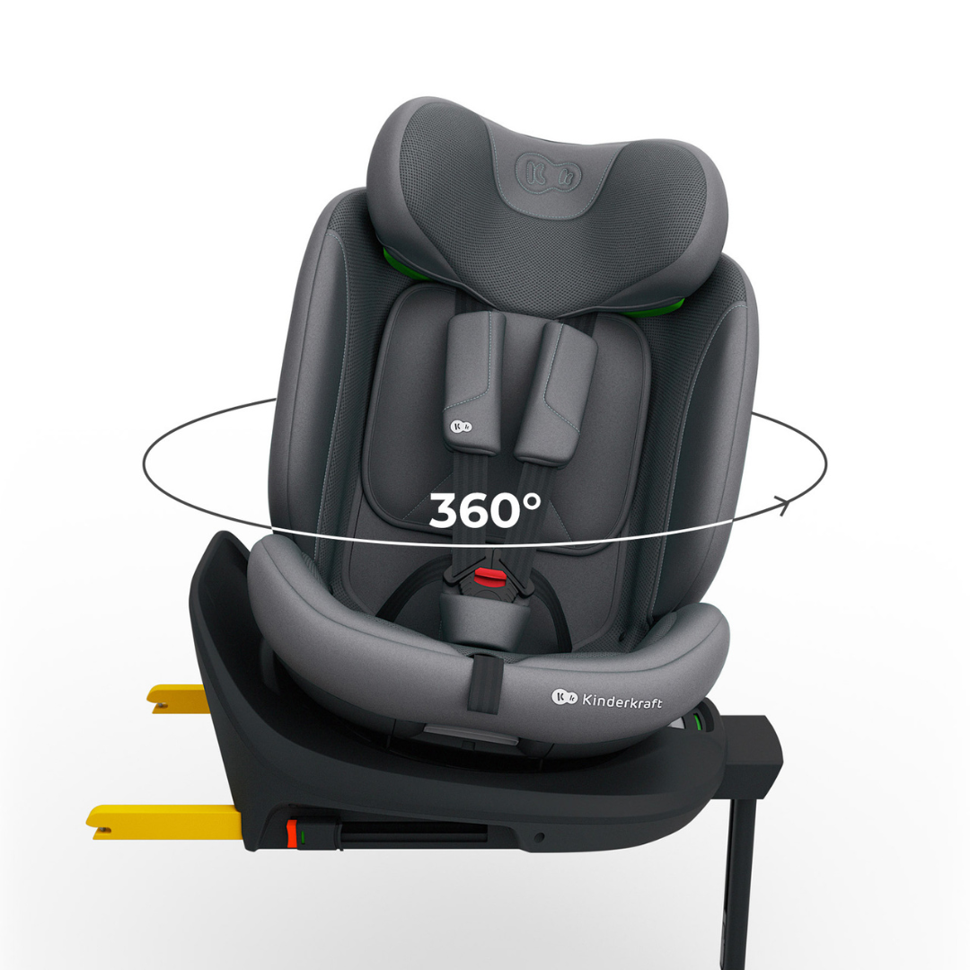 KinderKraft I-360 2 PLUS столче за кола СИВО