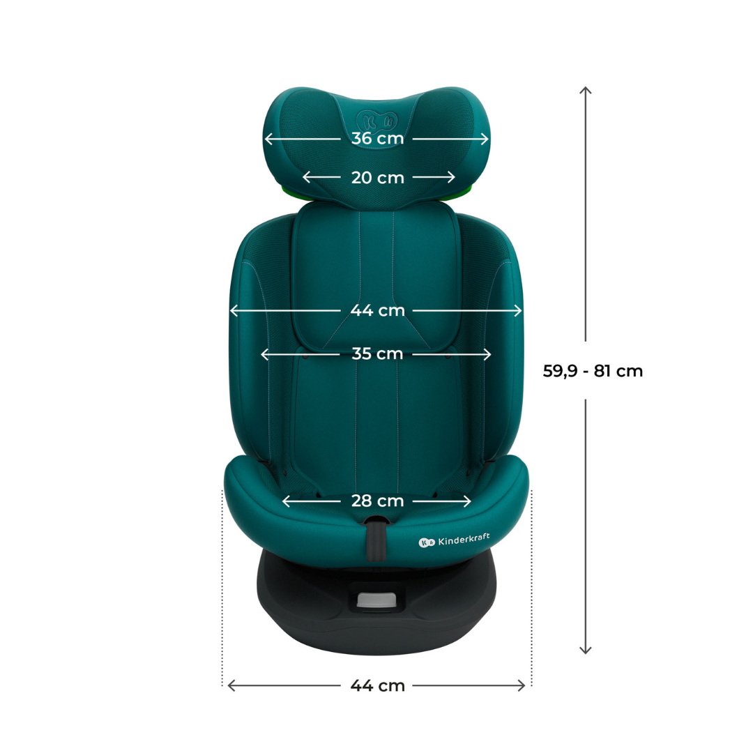 Kinderkraft I-Grow 2 PLUS столче за кола 40-150 cm GREEN