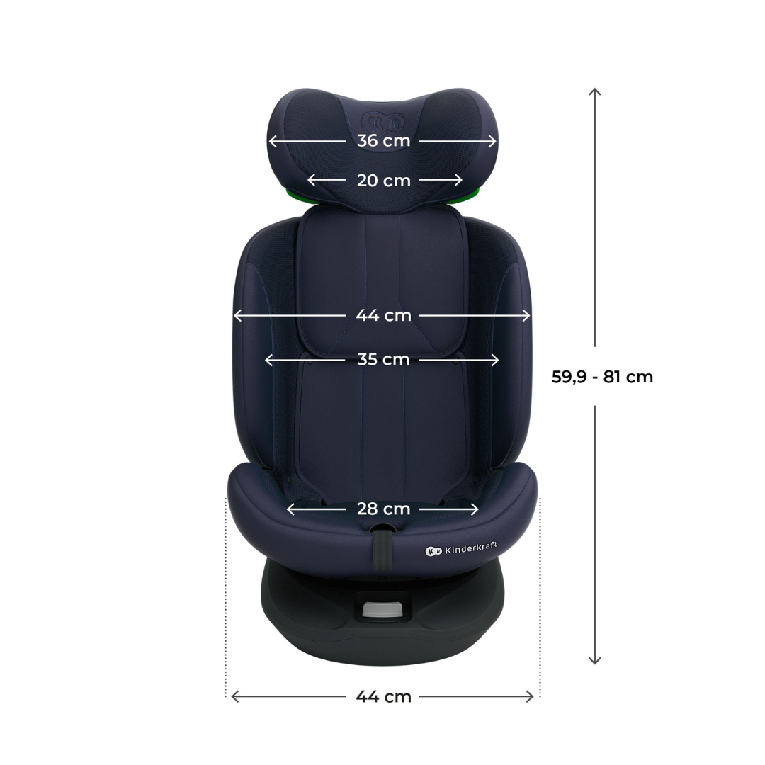 Kinderkraft I-Grow 2 PLUS столче за кола 40-150 cm NAVY