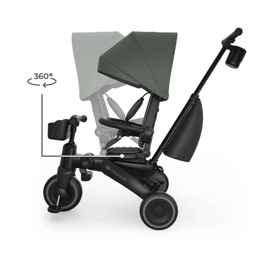 KinderKraft JAZZ 3 сгъваема триколка ЗЕЛЕНА