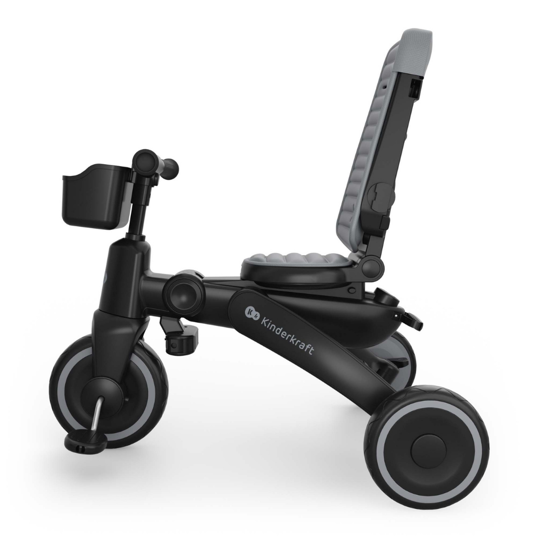 KinderKraft JAZZ 3 сгъваема триколка СИВА