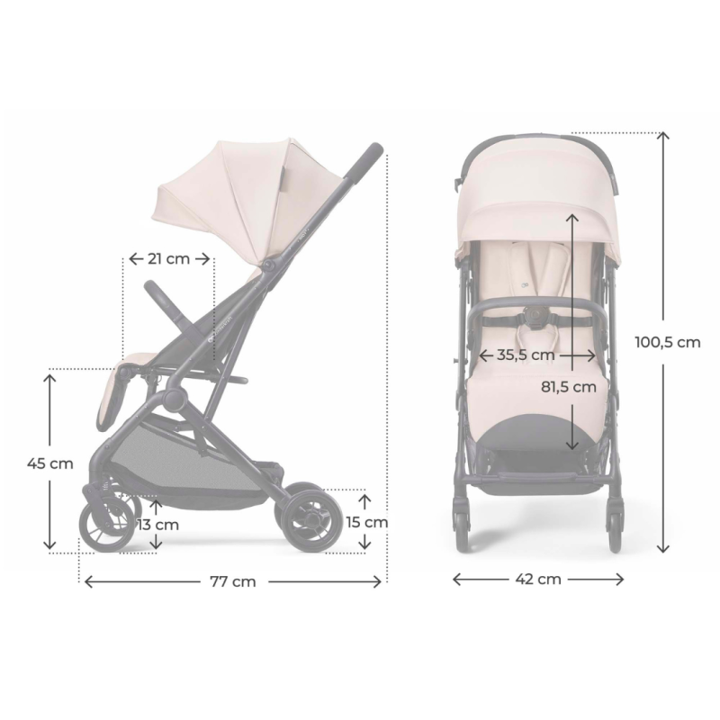 Kinderkraft INDY 3 бебешка количка MISTY BEIGE