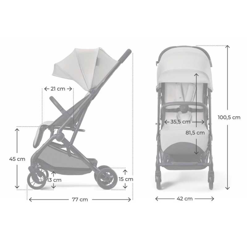Kinderkraft INDY 3 бебешка количка URBAN GRAY