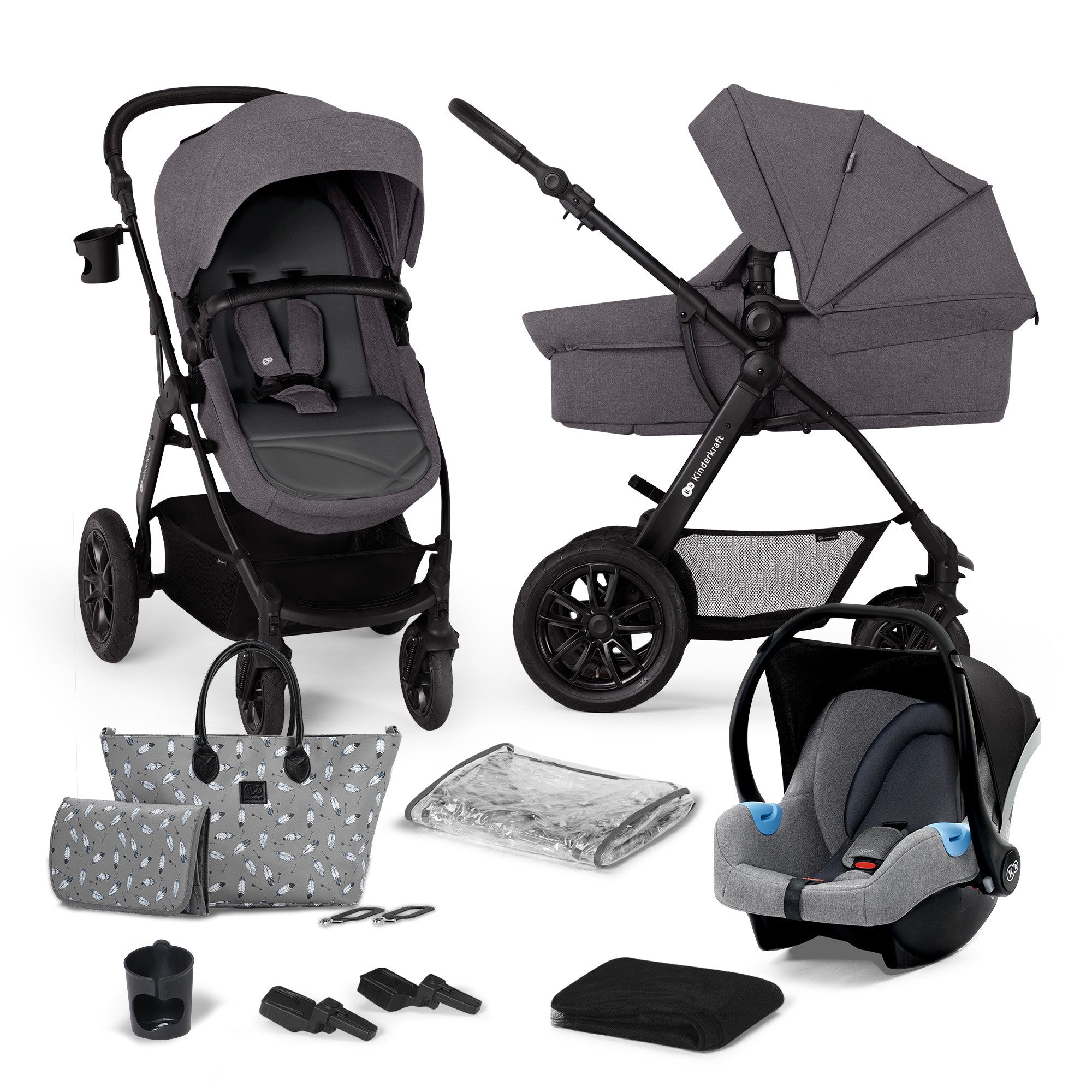 KinderKraft количка 3в1 XMOOV 2023 Dark Gray KSXMOV00DGR3000