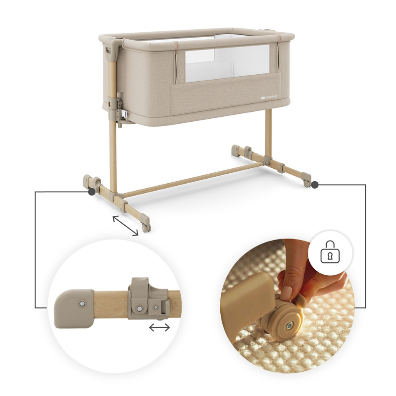 KinderKraft NESTE GROW 2 бебешка кошара BEIGE