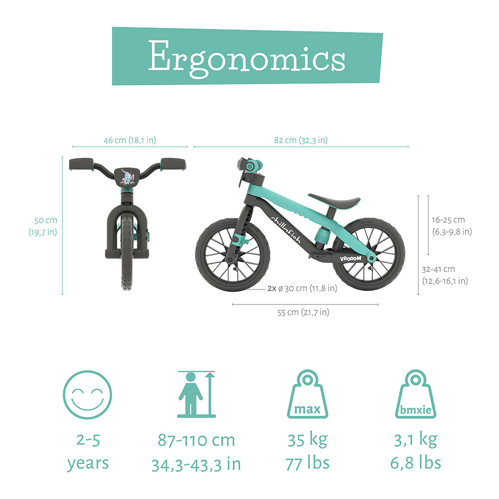 Chillafish BMXie VROOM CPMX05MIN колело за баланс Mint