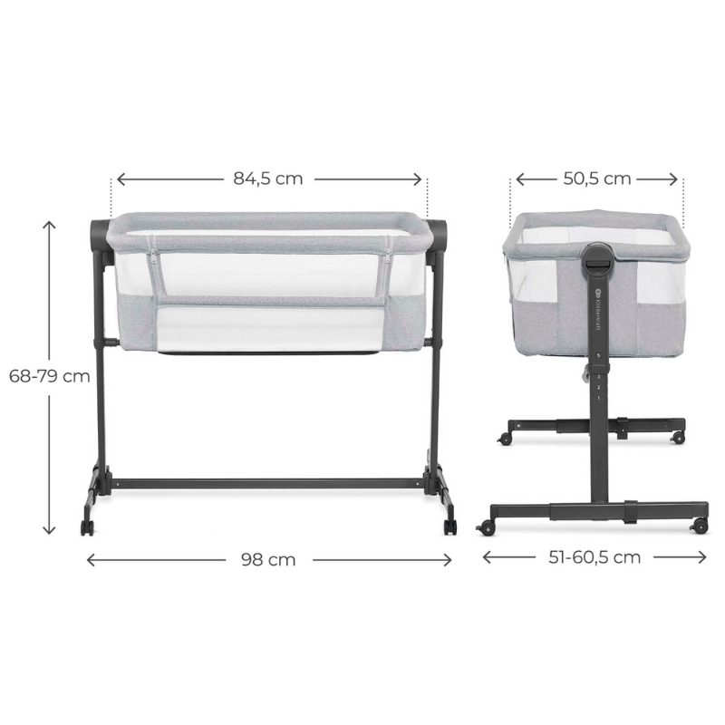 KinderKraft NESTEE UP 2 бебешка кошара GREY