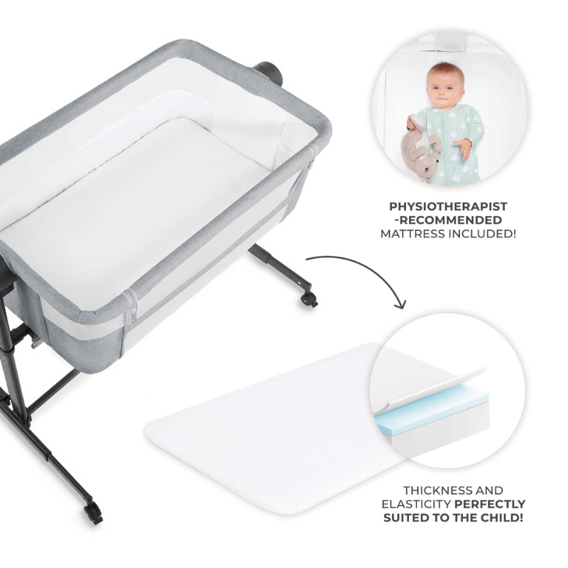 KinderKraft NESTEE UP 2 бебешка кошара GREY
