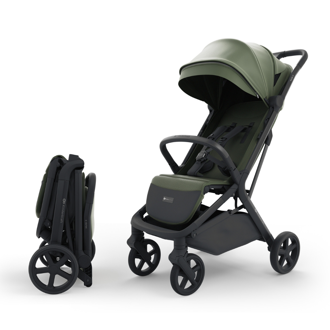 Kinderkraft NUBI 3 бебешка количка MYSTIC GREEN