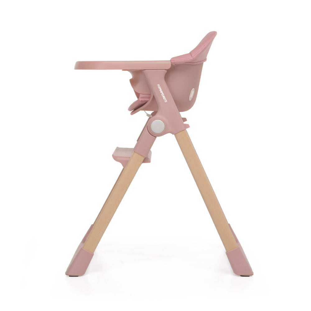Foppapedretti-дървен стол за хранене Kidsmenu Pink