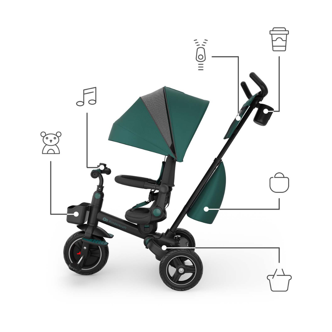KinderKraft SPINSTEP 2 PLUS триколка ЗЕЛЕНА