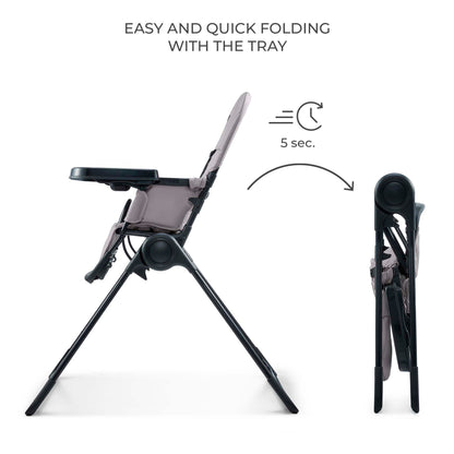 Kinderkraft BINCI столче за хранене GREY