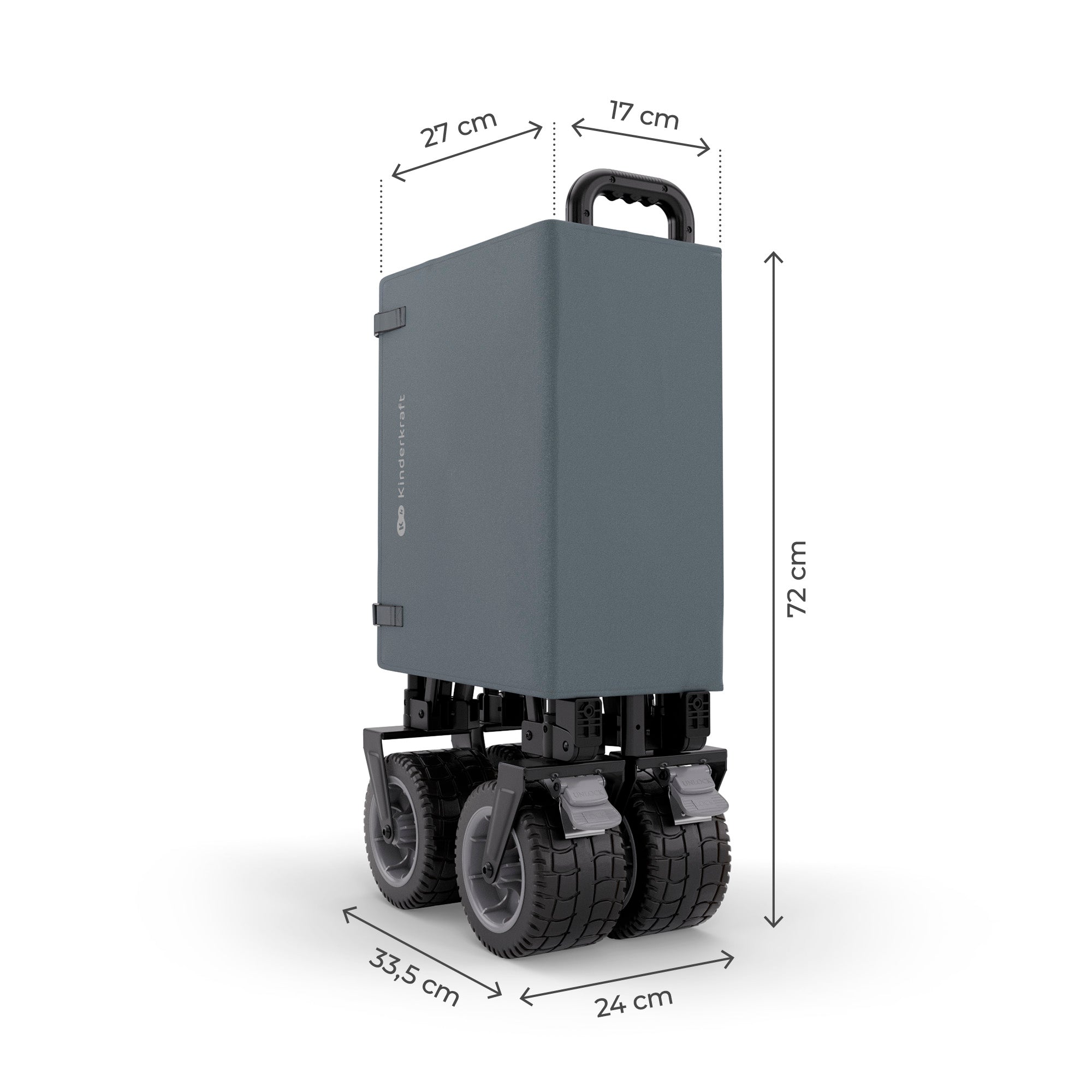 Kinderkraft Rollster сгъваема количка за деца ANTHRACITE